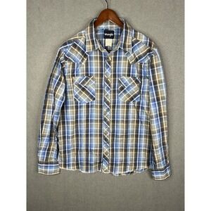 Wrangler Pearl Snap Shirt‎ Adult Size XL Multicolor Casual Western Mens